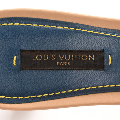 Louis Vuitton Denim Monogram Ginger Mules Natural 8 of 10