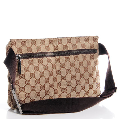 Gucci GG Monogram Double Pocket Belt Bag Dark Brown 3 of 10