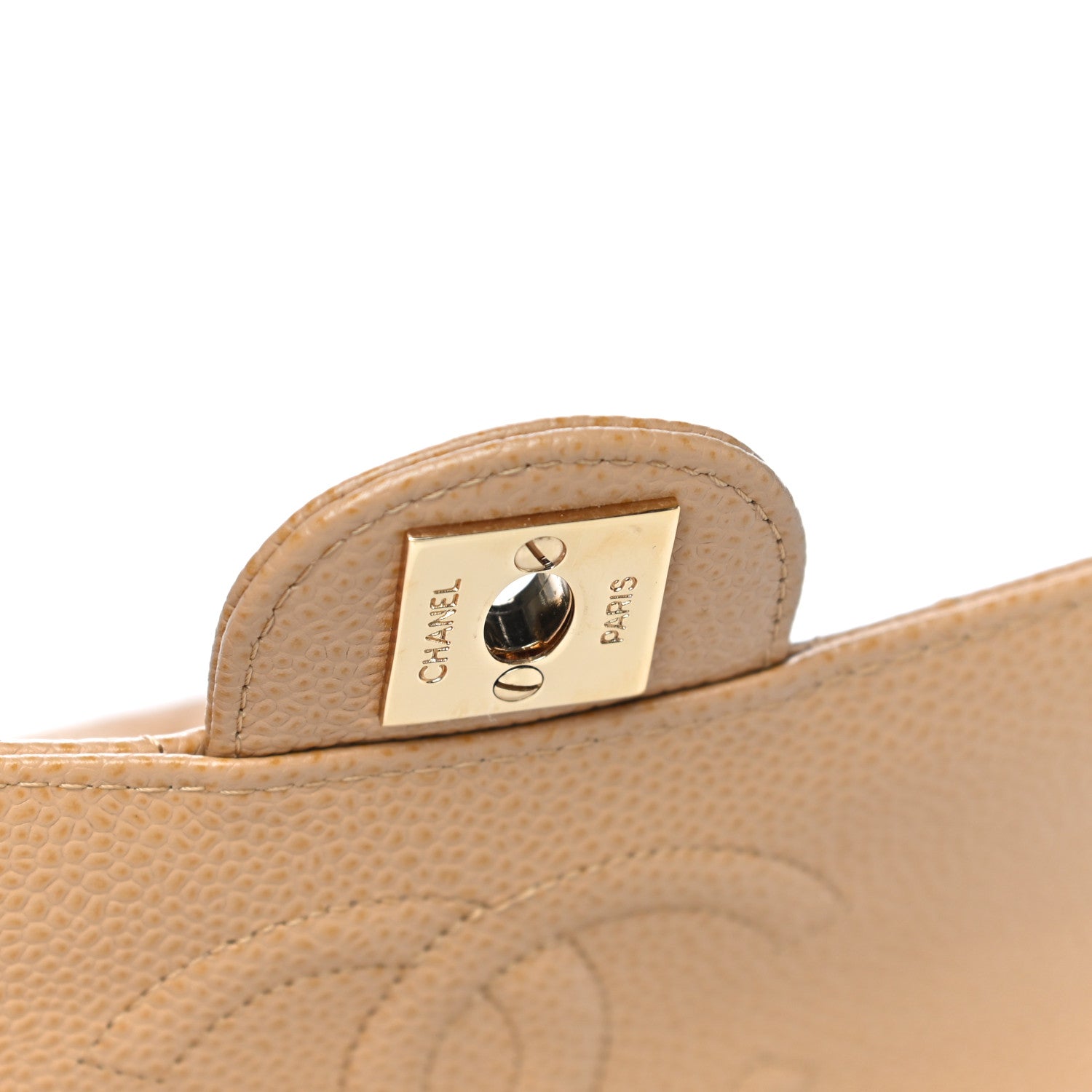 Chanel Caviar Quilted Mini Square Flap Beige 14 of 15