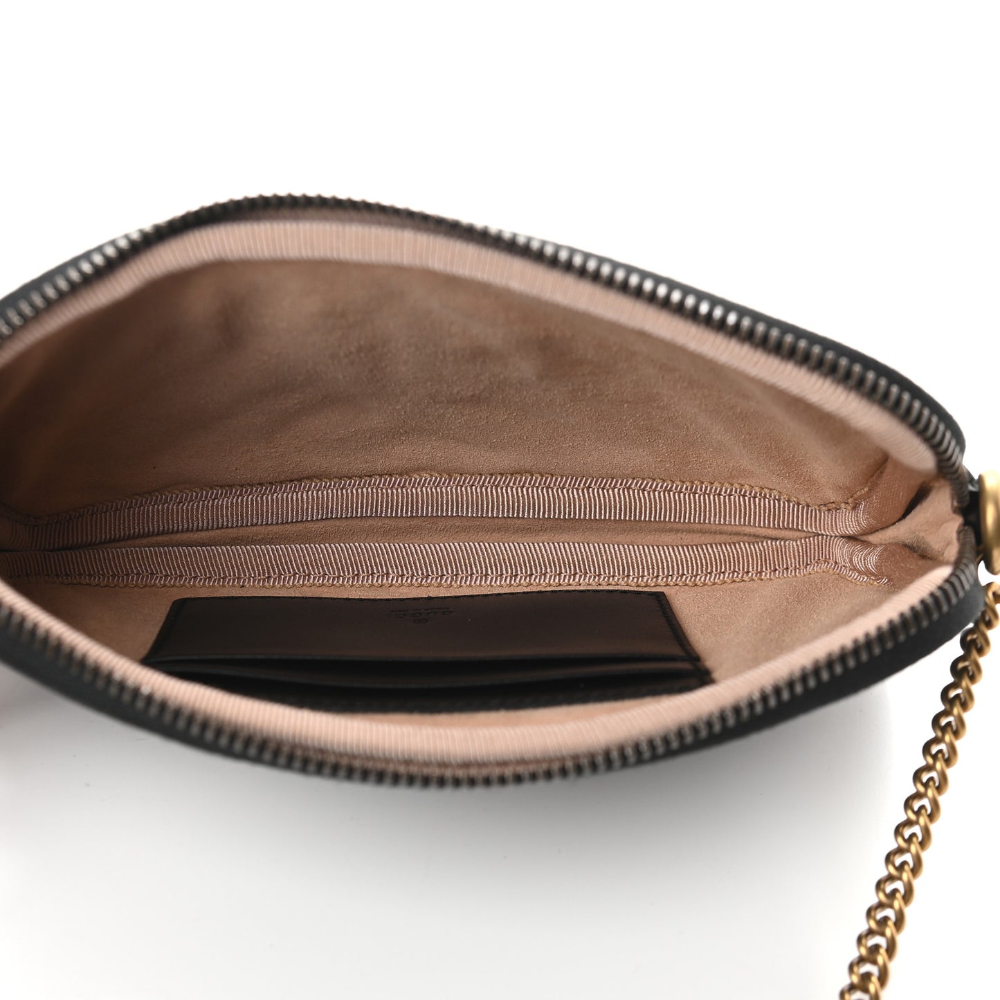Calfskin Matelasse Mini GG Marmont Chain Crossbody Bag Black