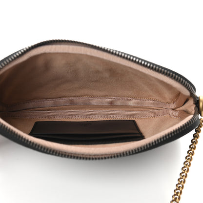 Gucci Calfskin Matelasse Mini GG Marmont Chain Crossbody Bag Black 5 of 8