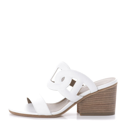 Hermes Nappa Bikini Sandals 36.5 White 1 of 7