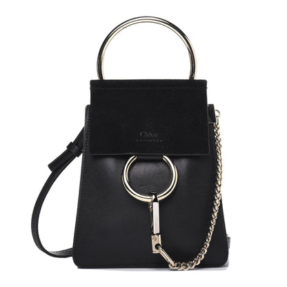 Chloe Suede Calfskin Mini Faye Bracelet Bag Black 1 of 16