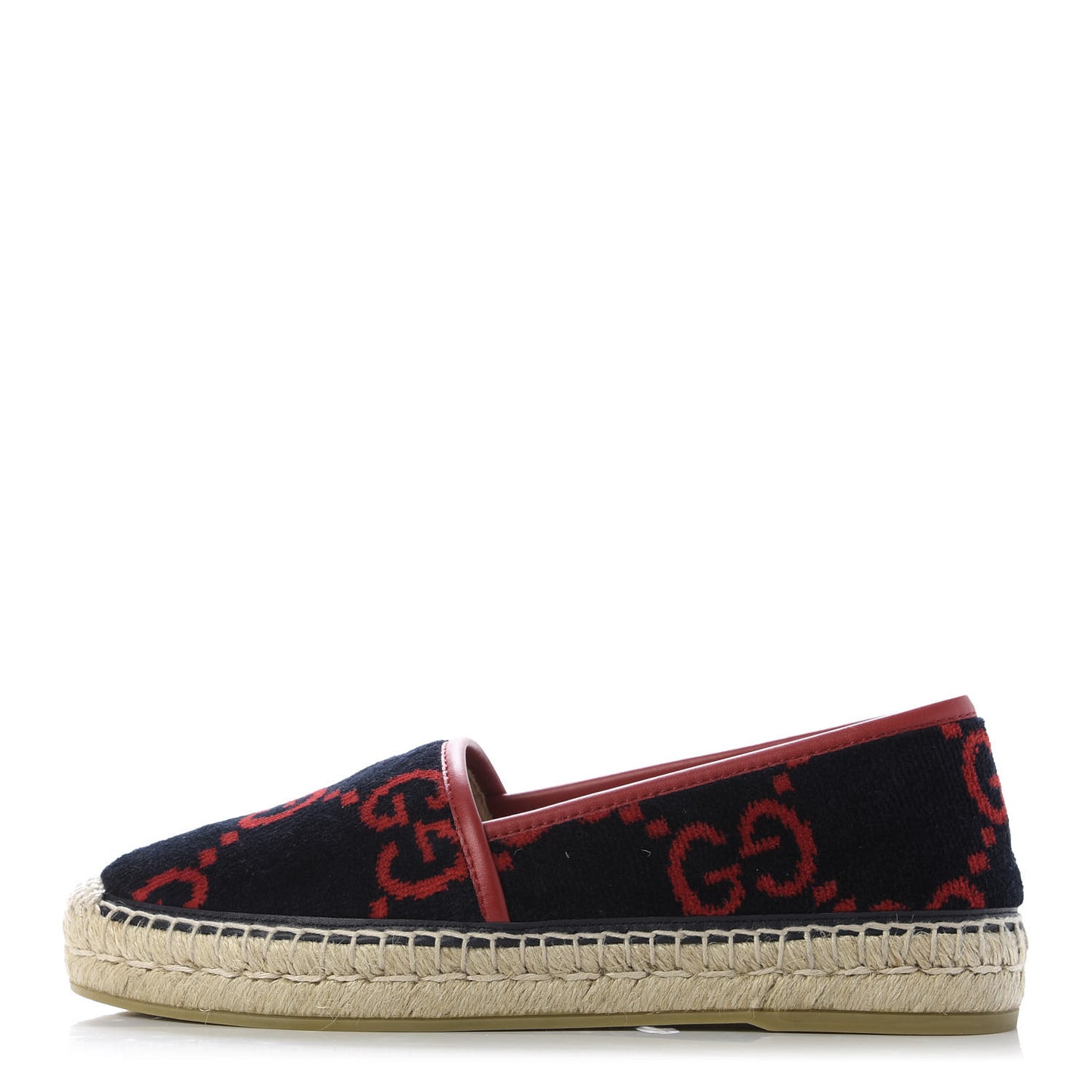 Terry Cloth GG Monogram Espadrilles 38.5 Blue Red