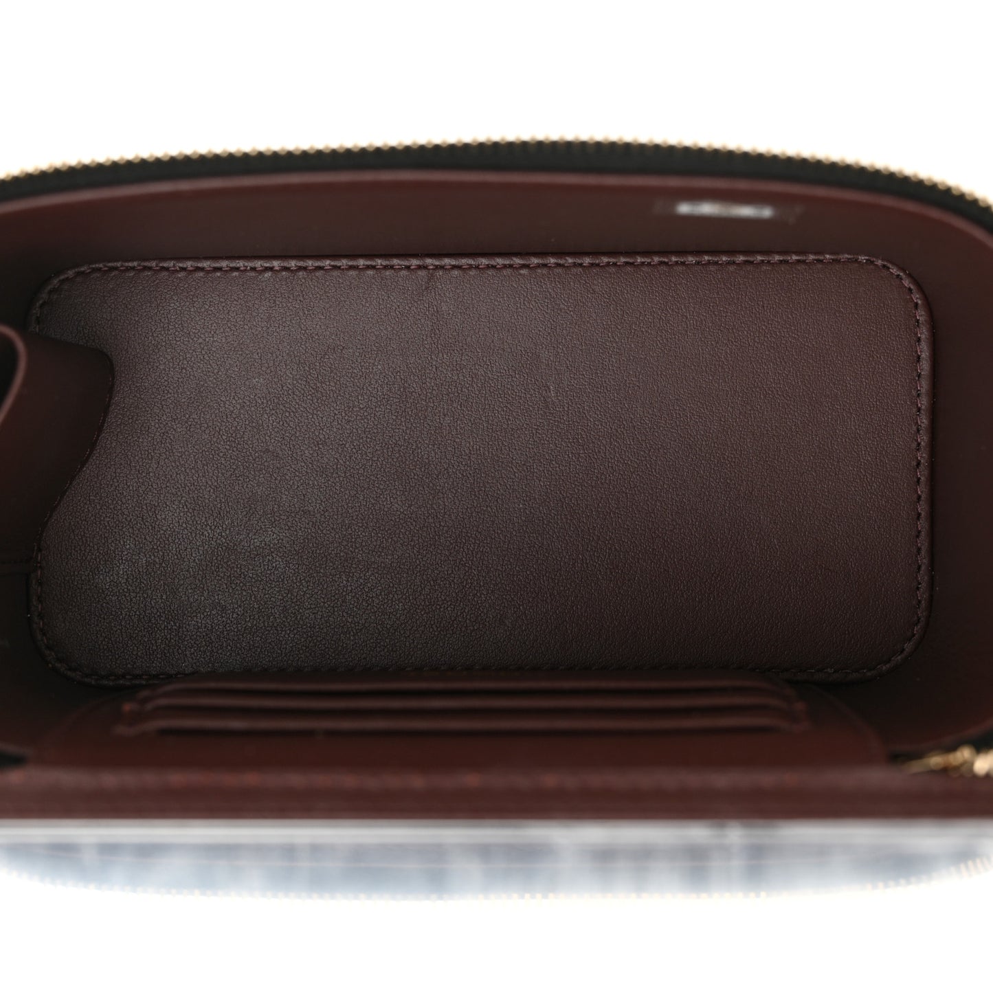Caviar Quilted Small Vanity Case With Chain Black
