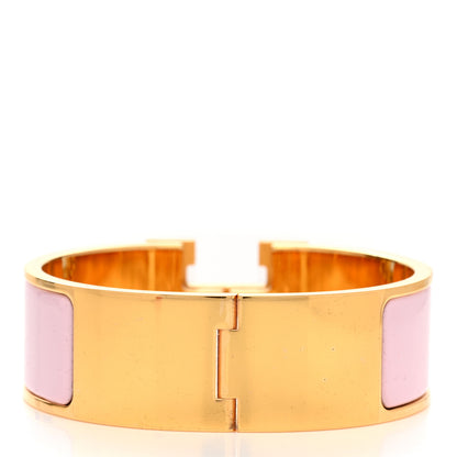 Hermes Enamel Wide Clic Clac H Bracelet PM Rose Dragee 3 of 6