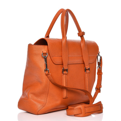 3.1 Phillip Lim 3.1 Textured Calfskin Large Pashli Satchel Mandarin 4 of 14
