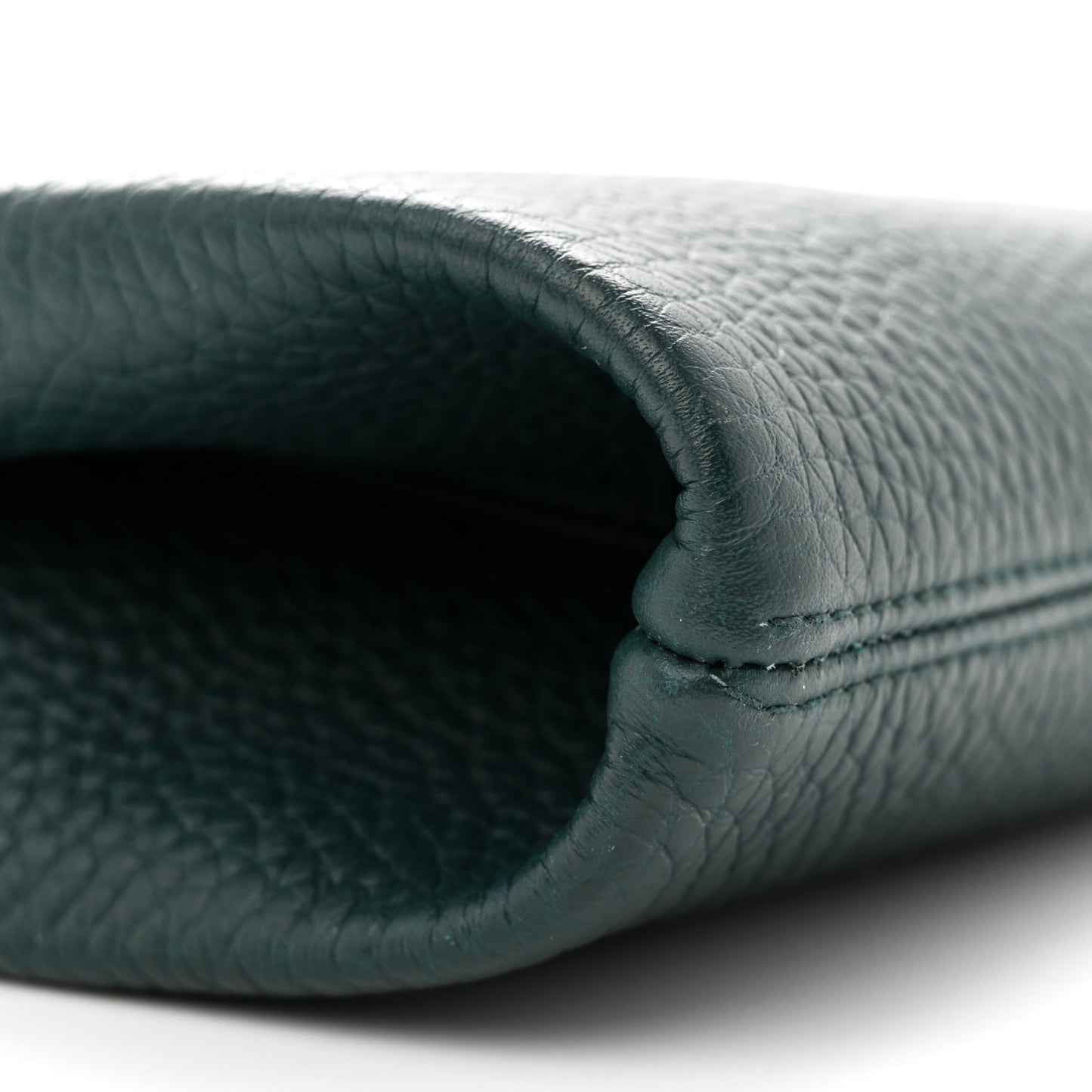 Calfskin Heavy Grain Portobello Tote Green