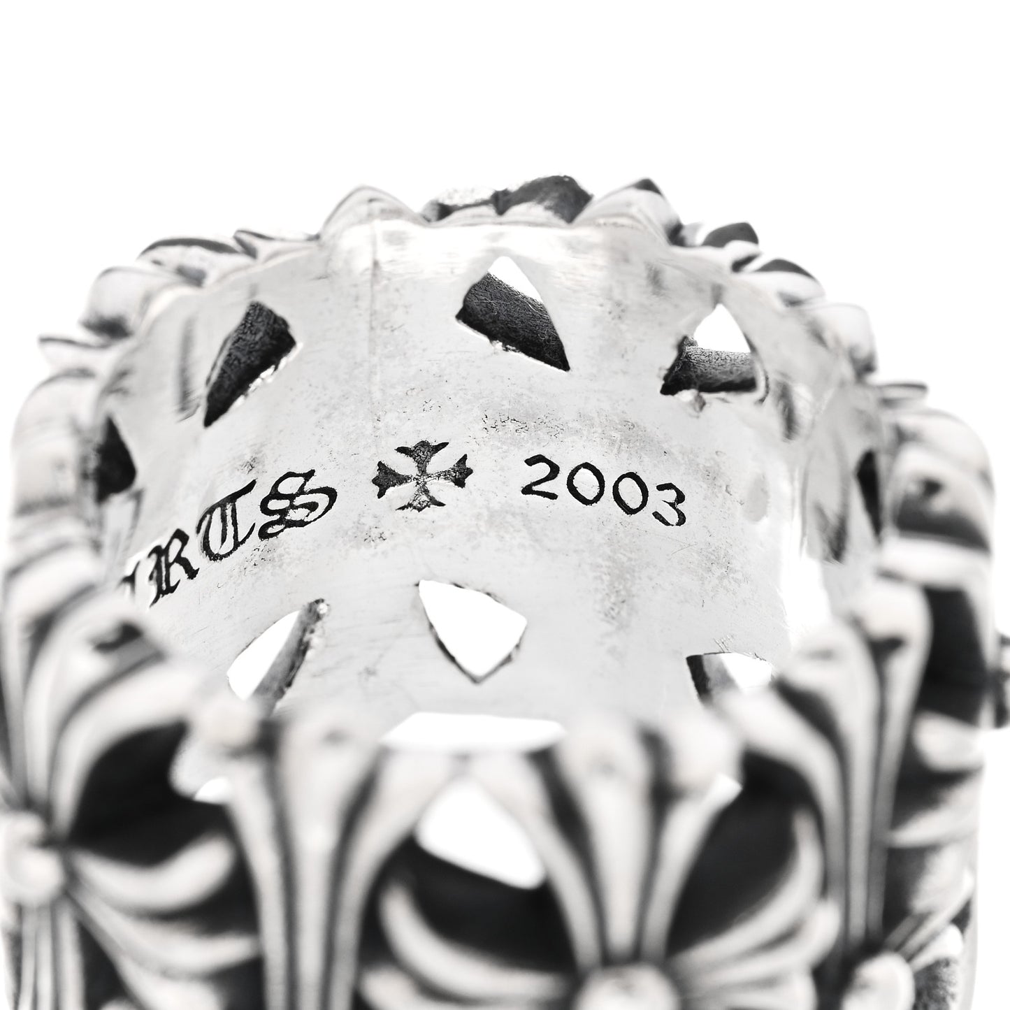 Sterling Silver Cemetery Cross Ring 61 9.5