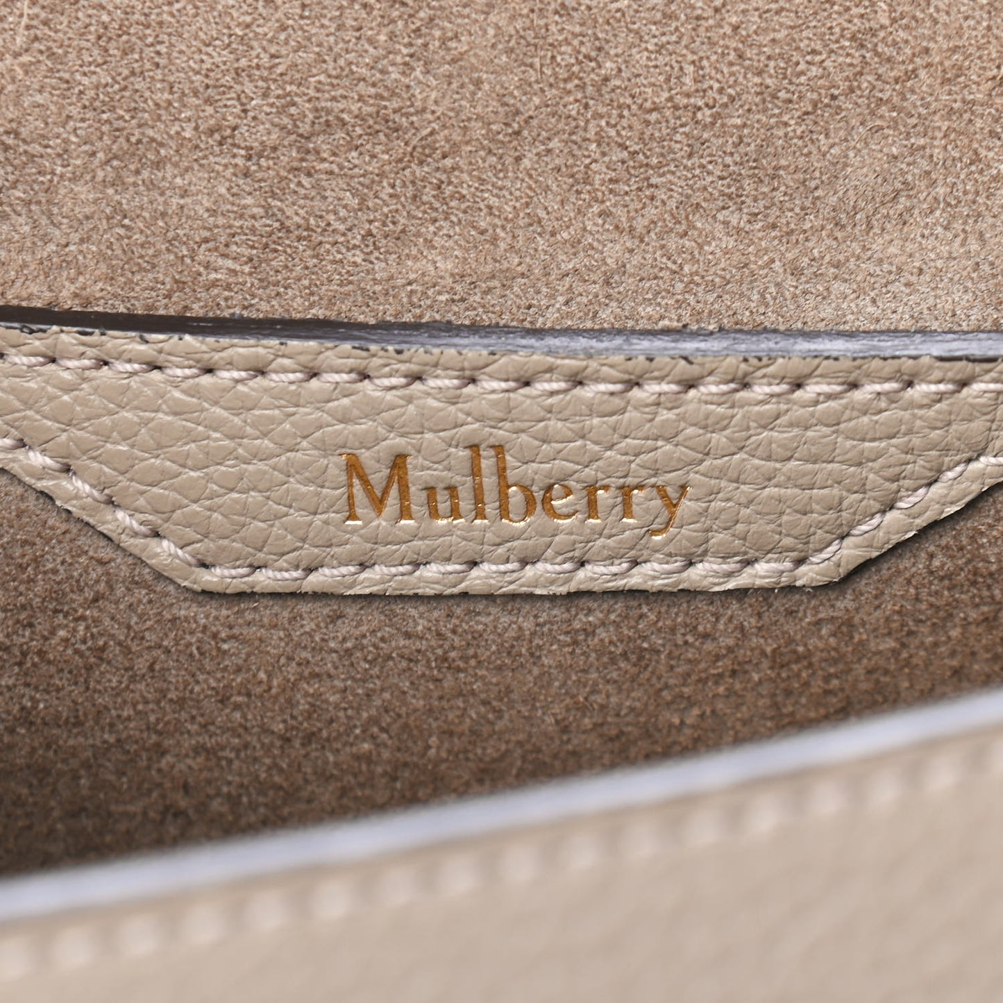 Small Classic Grain Calfskin Amberley Satchel Solid Grey