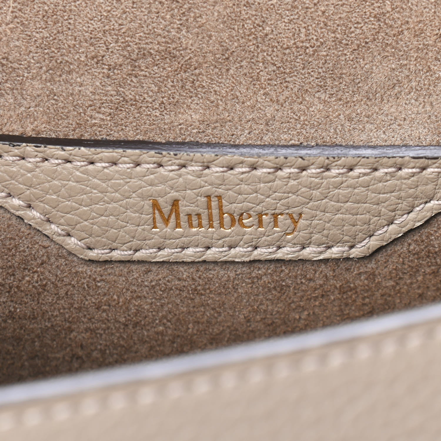 Mulberry Small Classic Grain Calfskin Amberley Satchel Solid Grey 6 of 9