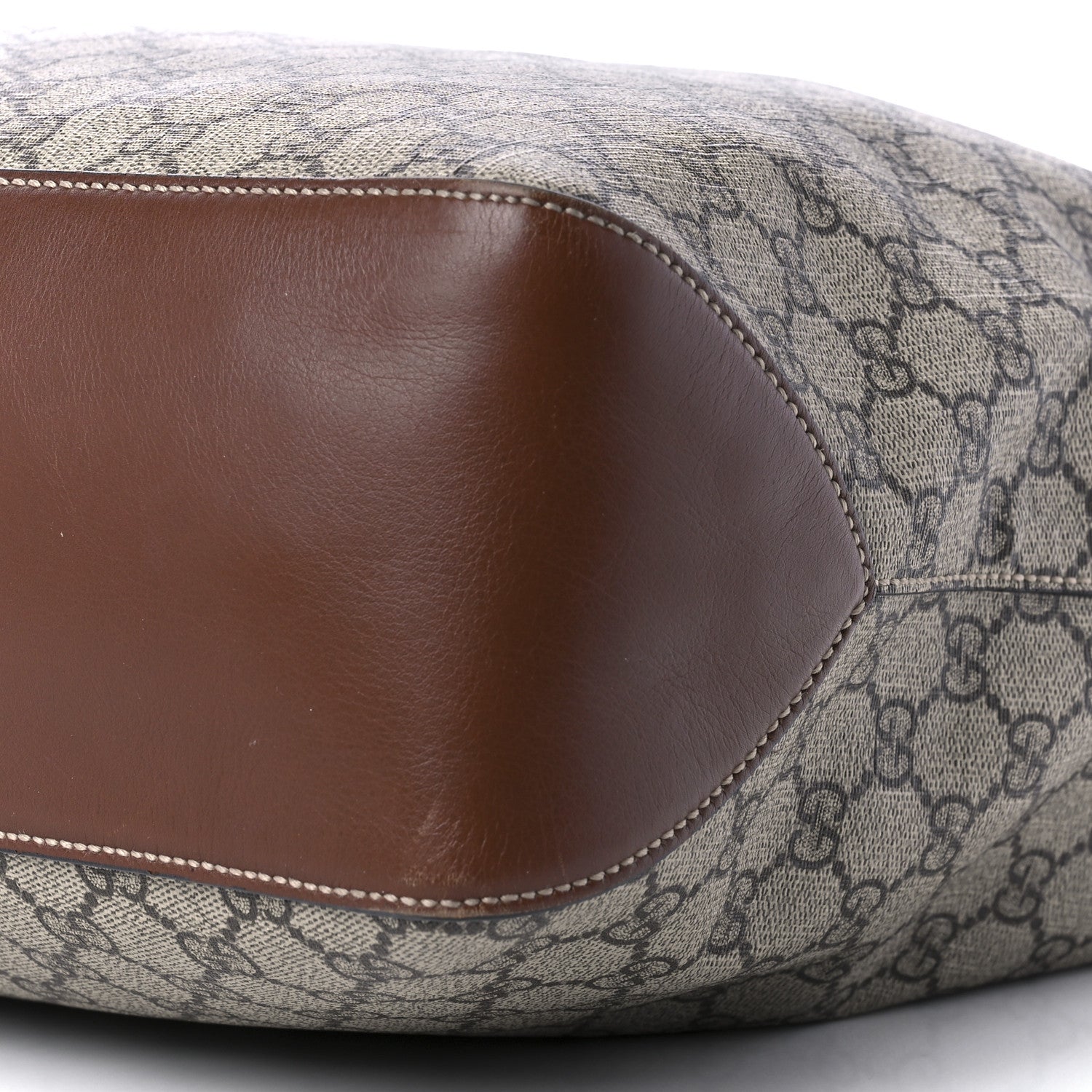 Gucci GG Supreme Monogram Large Linea A Hobo Light Brown 10 of 11