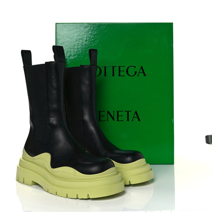 Bottega Veneta Calfskin The Tire Chelsea Boots 39 Black Seagrass 7 of 7