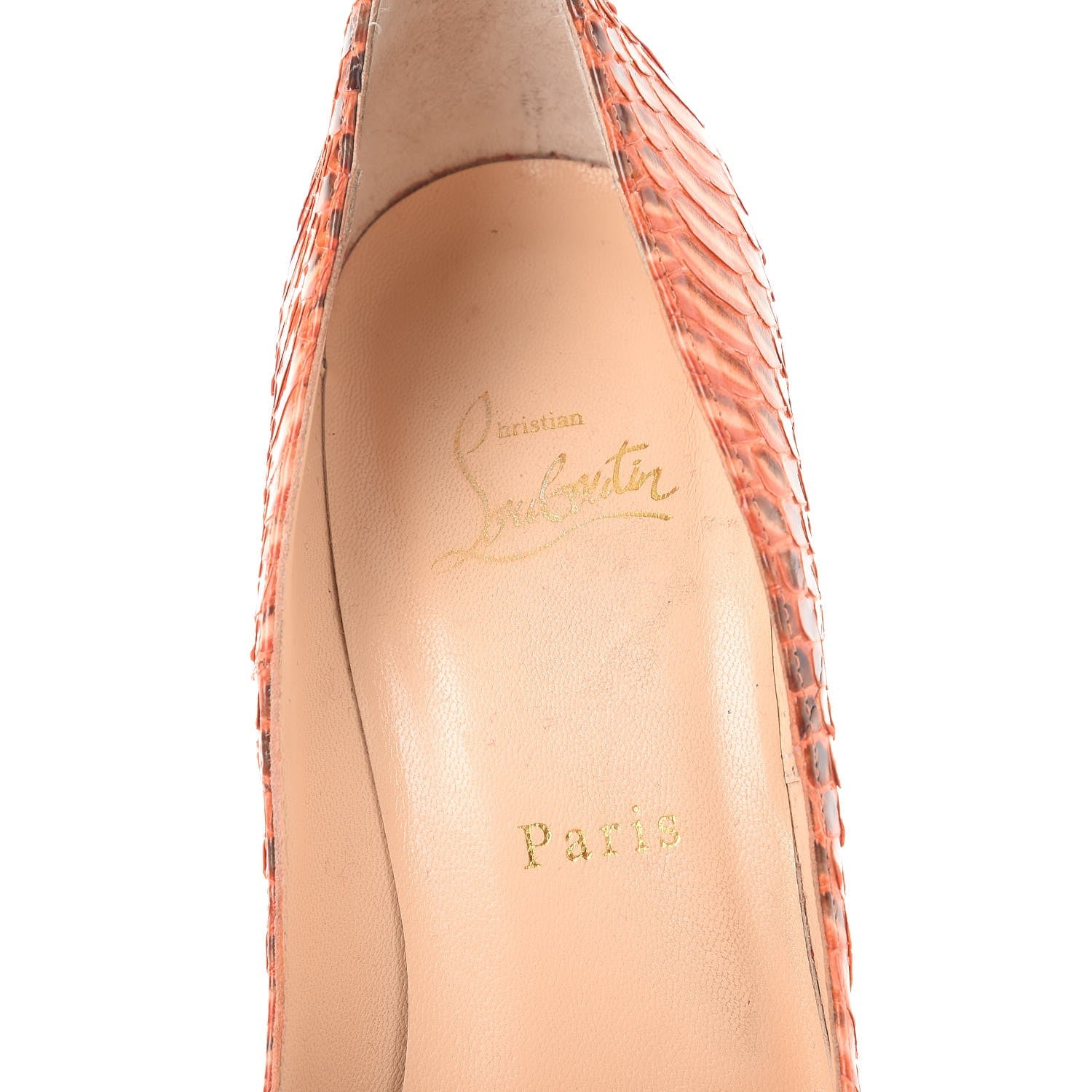 Christian Louboutin Python So Kate 120 Pumps 39.5 Orange 10 of 20