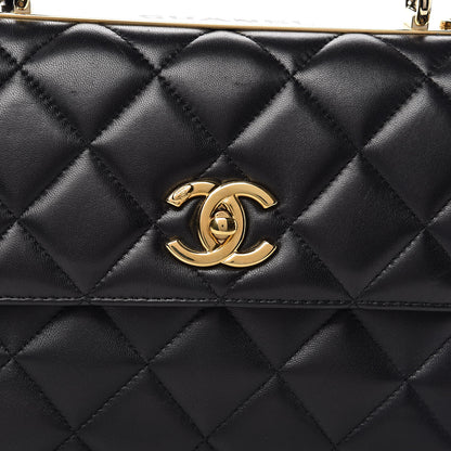 Chanel Lambskin Quilted Small Trendy CC Dual Handle Flap Bag Black 12 of 15