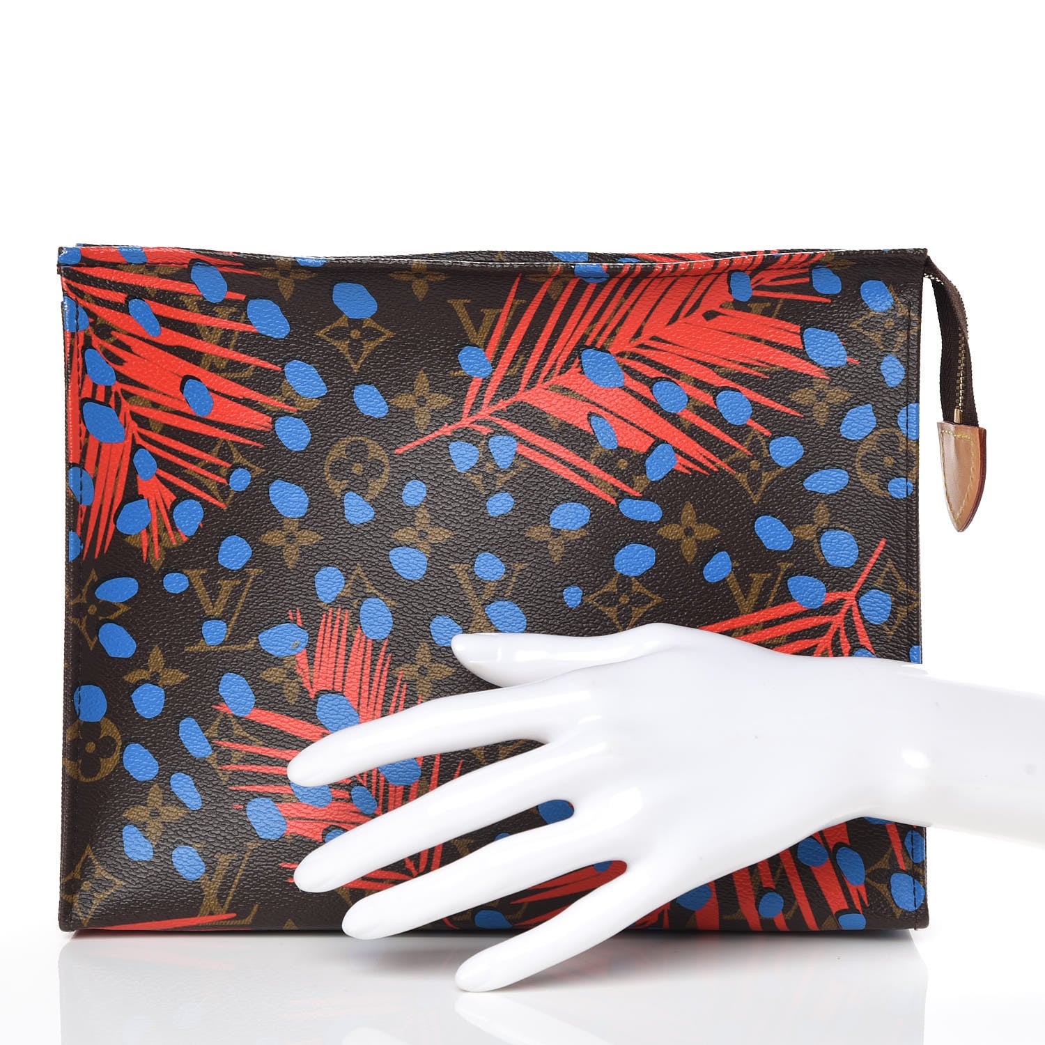 Louis Vuitton Monogram Jungle Dots Toiletry Pouch 26 Coquelicot Denim 2 of 10