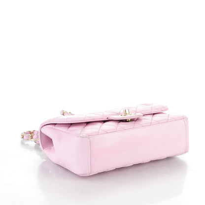 Chanel Lambskin Quilted Mini Mademoiselle Chic Flap Pink 4 of 12