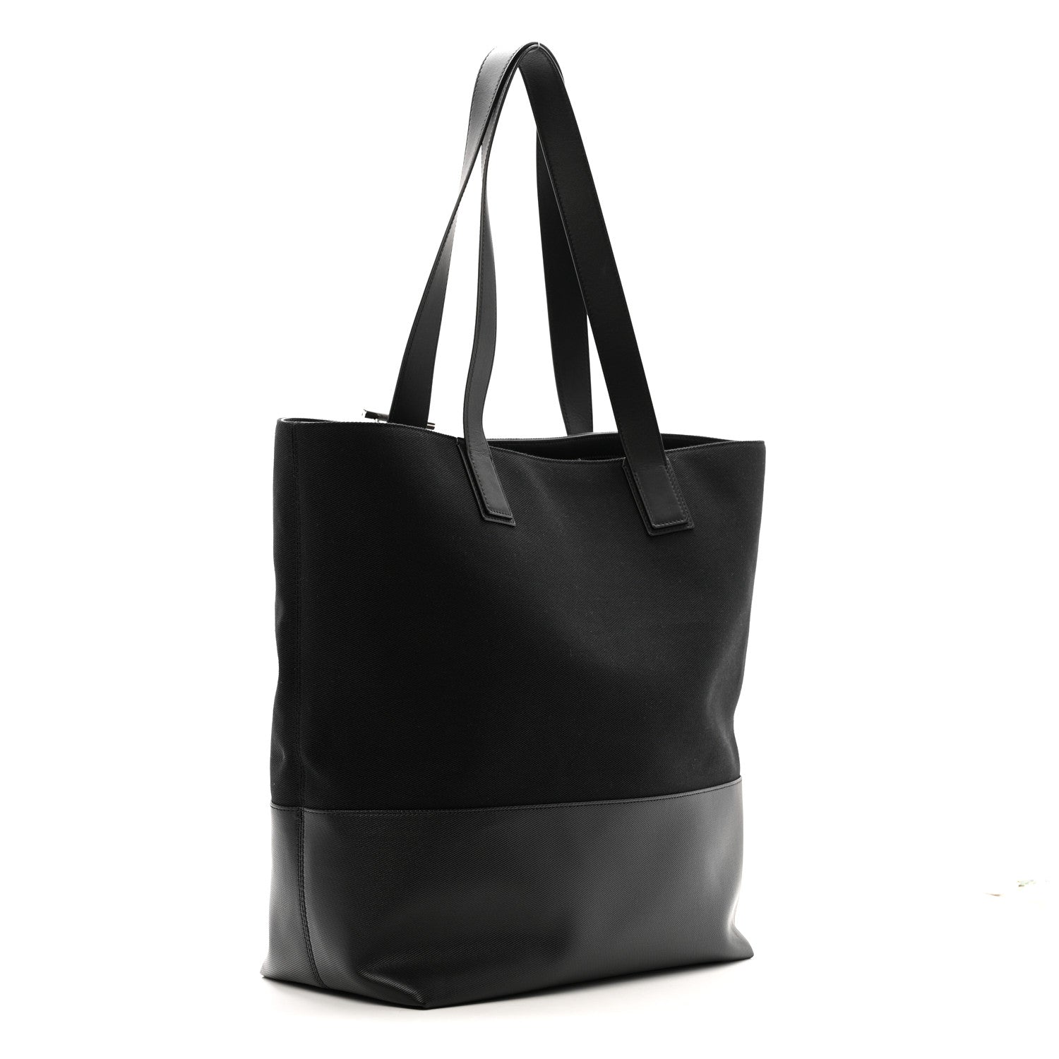 Alexander McQueen Canvas Calfskin T-Bar Shopping Bag Black 3 of 12