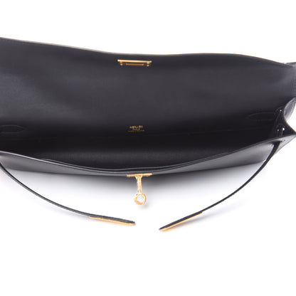 Hermes Swift Kelly Cut Clutch Pochette Black 6 of 10