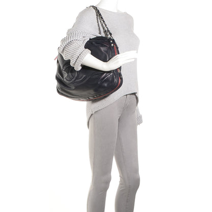 Chanel Perforated Lambskin Baseball Spirit Ligne Bag Navy 2 of 7