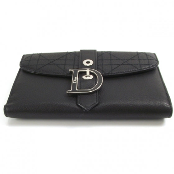 Calfskin Cannage D Charm Wallet