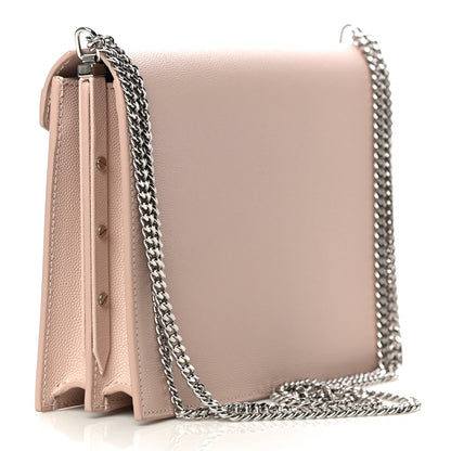 Saint Laurent Grain De Poudre Monogram Cassandra Clasp Bag Marble Pink 3 of 12