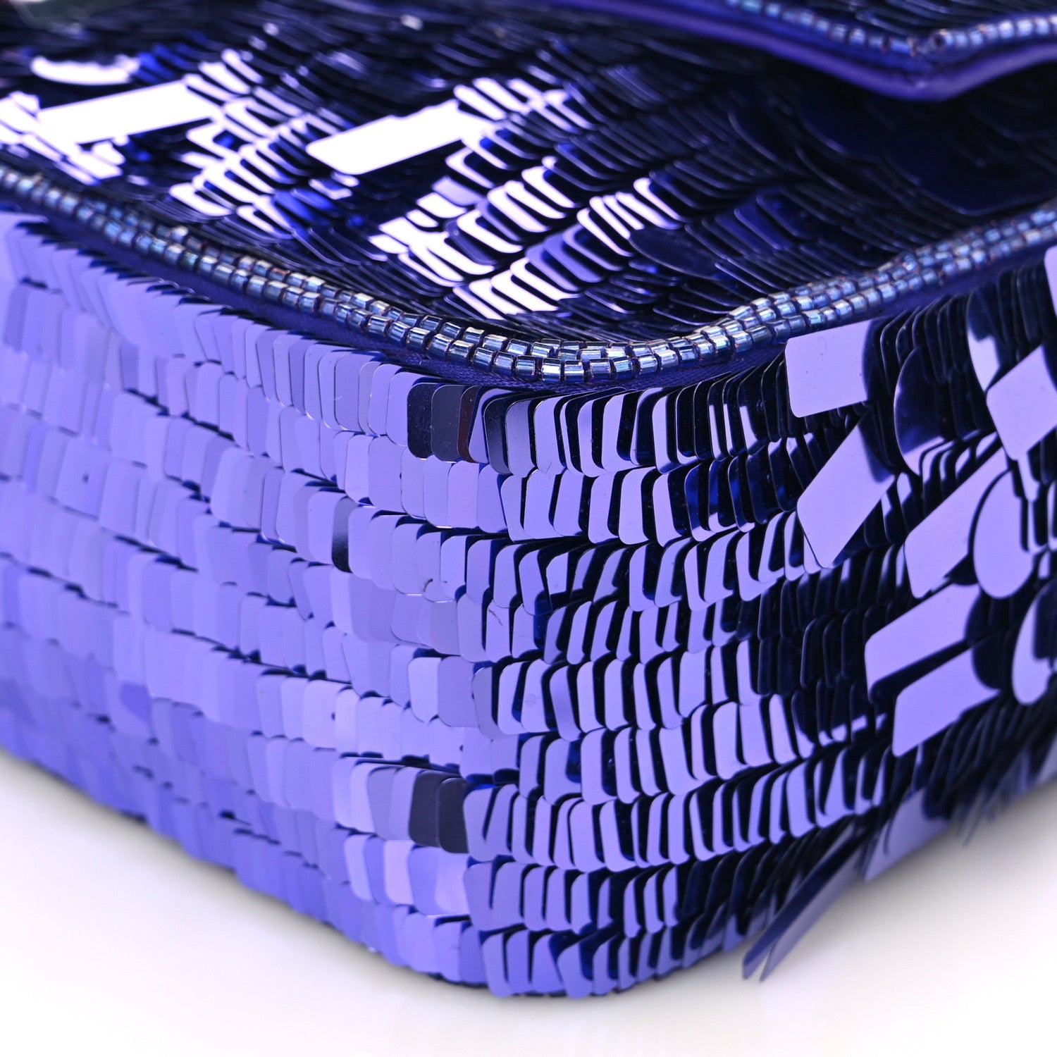 Fendi Sequin Paillettes Shiny Nappa Sex and the City Baguette Viola Purple Rain 8 of 8