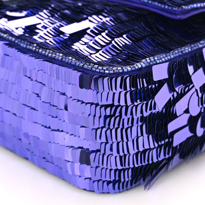 Fendi Sequin Paillettes Shiny Nappa Sex and the City Baguette Viola Purple Rain 8 of 8