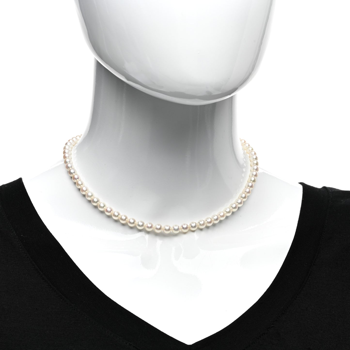 Sterling Silver Akoya Pearl 5.5-6mm Strand Necklace