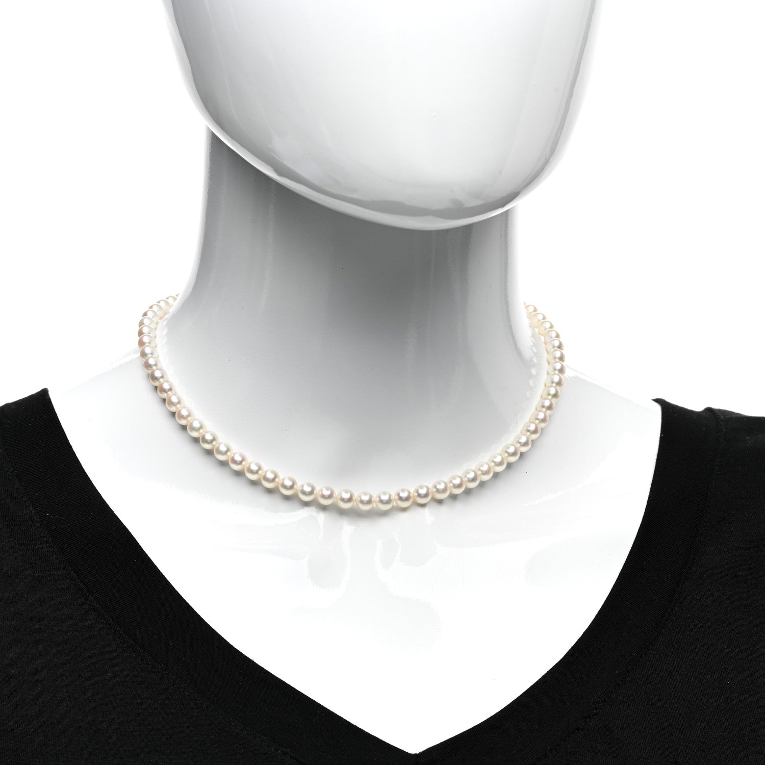 Mikimoto Sterling Silver Akoya Pearl 5.5-6mm Strand Necklace 2 of 4