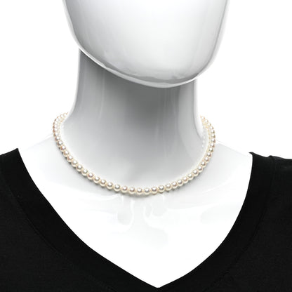 Mikimoto Sterling Silver Akoya Pearl 5.5-6mm Strand Necklace 2 of 4