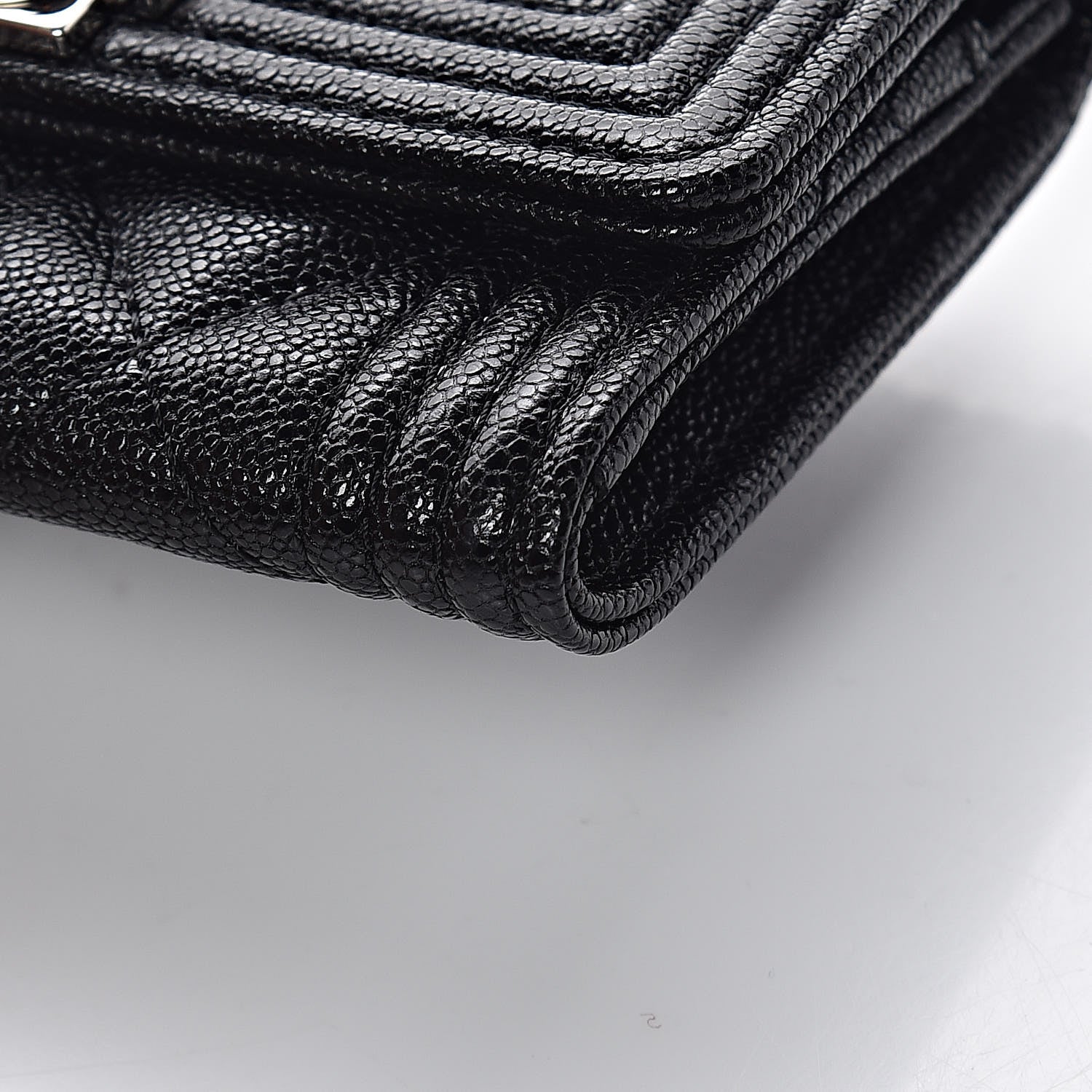 Chanel Caviar Quilted Boy Flap Card Holder Black 11 of 12