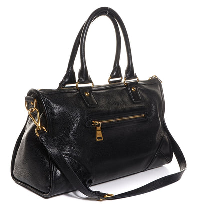 Prada Cervo Antik Shopping Satchel Black 5 of 11