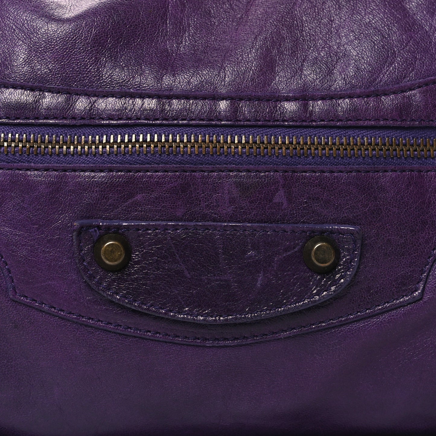 Chevre Classic Hardware Twiggy Eggplant