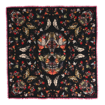 Alexander McQueen Silk Botanical Paisley Shawl Black 1 of 3