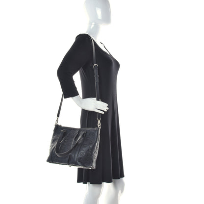 MCM Calfskin Ottomar Monogram Tote Black 2 of 10
