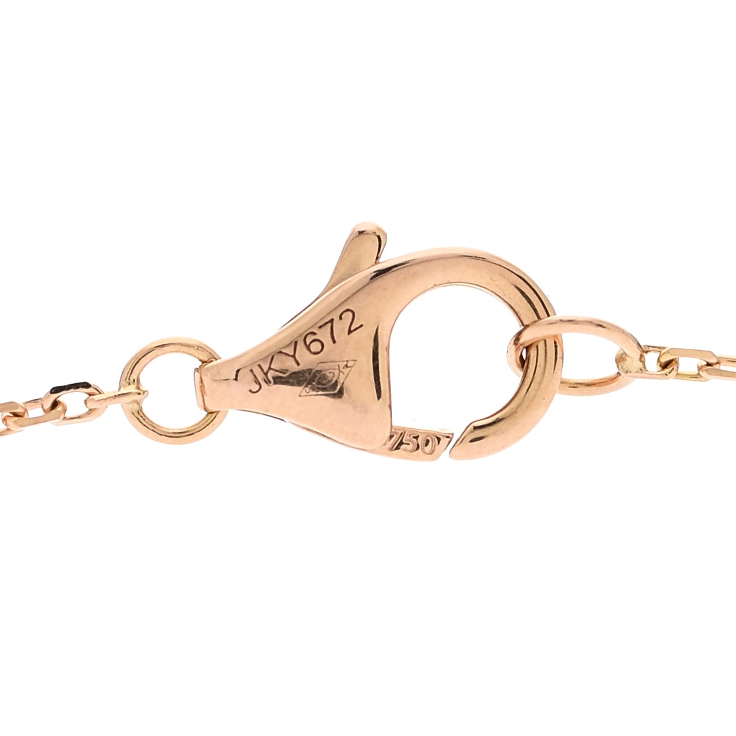 18K Pink Gold Diamond Black Onyx XS Amulette de Cartier Pendant Necklace