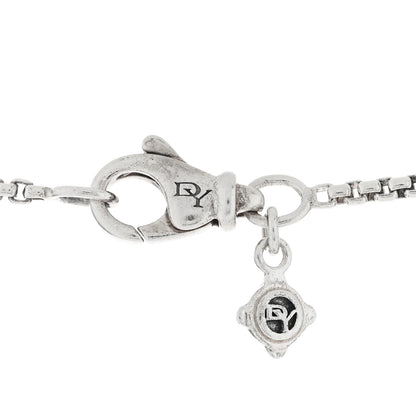 David Yurman Sterling Silver Diamond Black Onyx 14mm Chatelaine Pendant Necklace 4 of 4