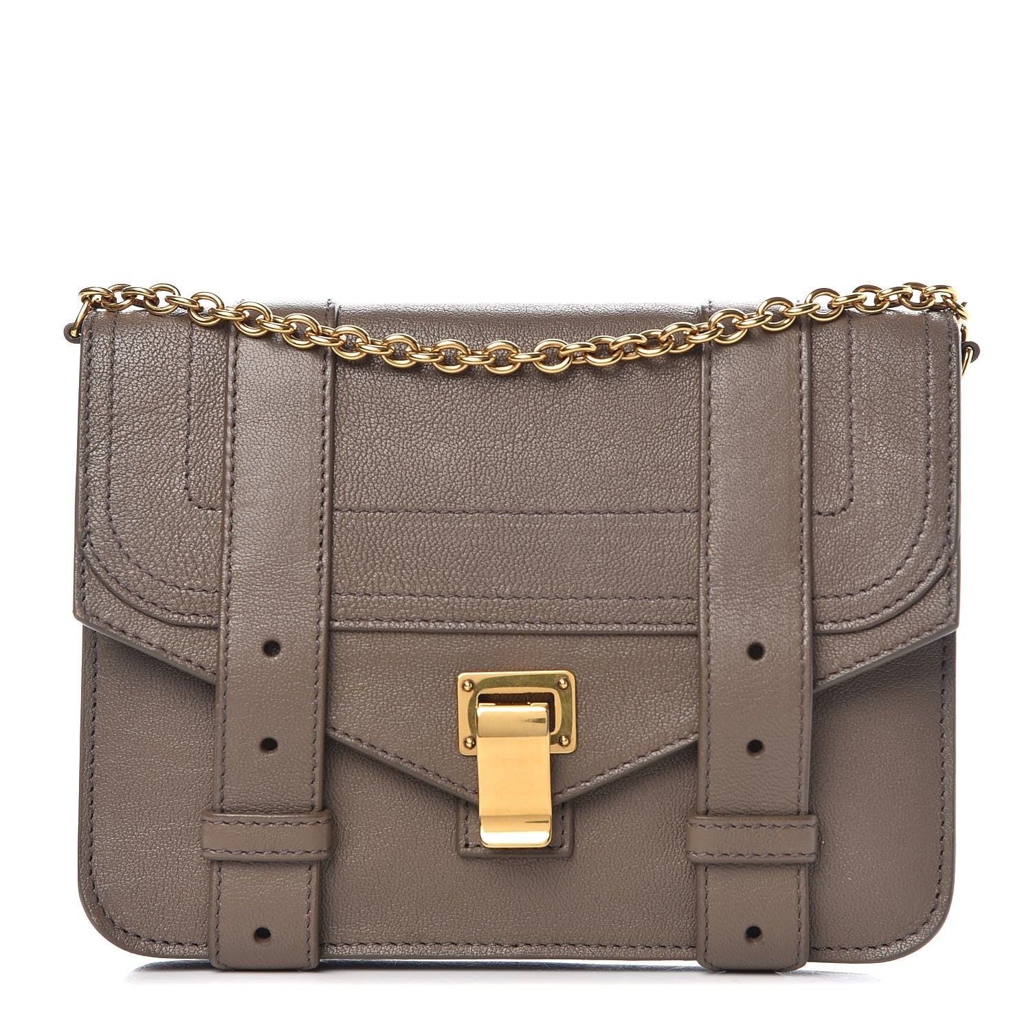 Proenza Schouler Lambskin PS1 Large Chain Wallet Smoke 1 of 9