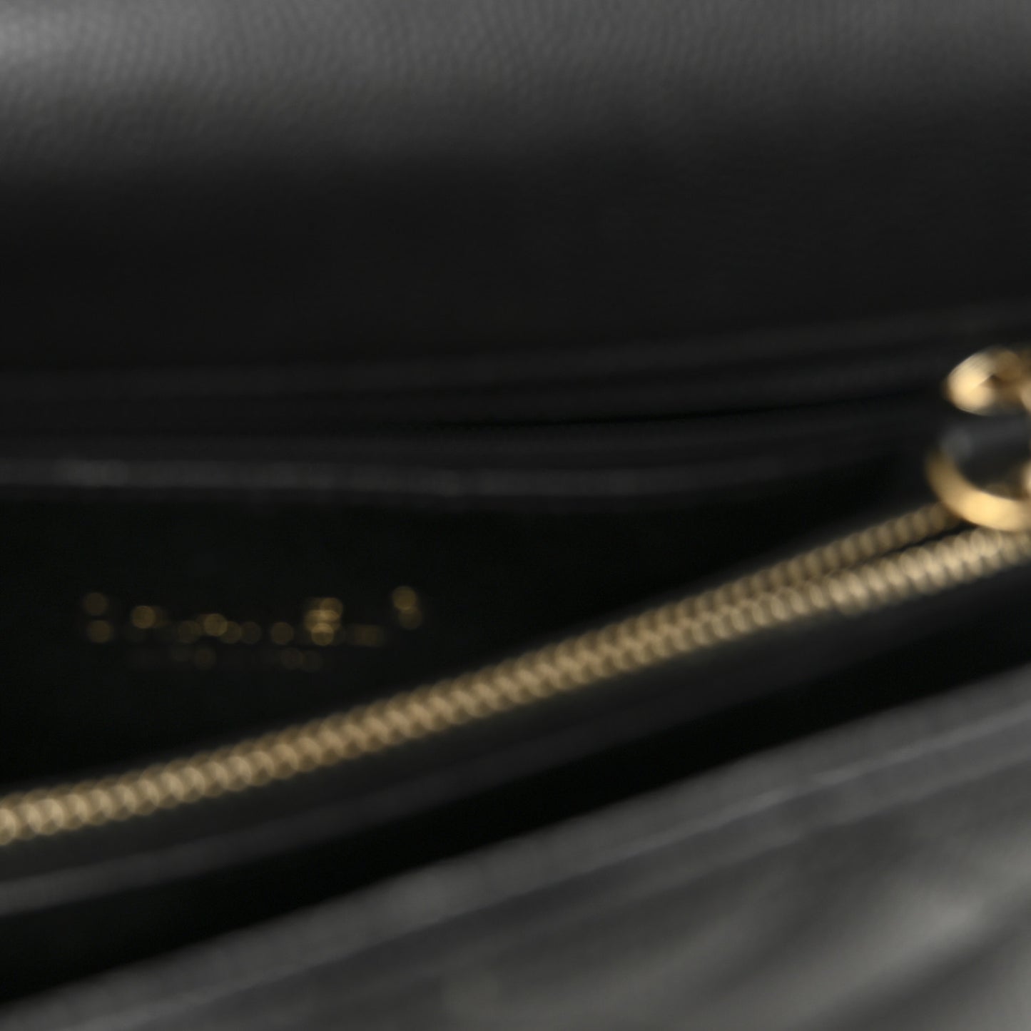 Caviar Lizard Quilted Small Coco Handle Flap Black
