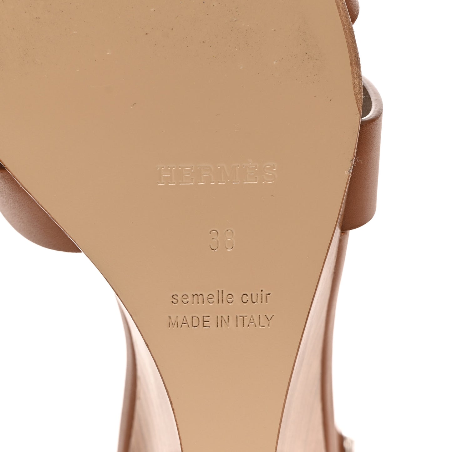 Calfskin Legend Wedge Sandals 38 Gold