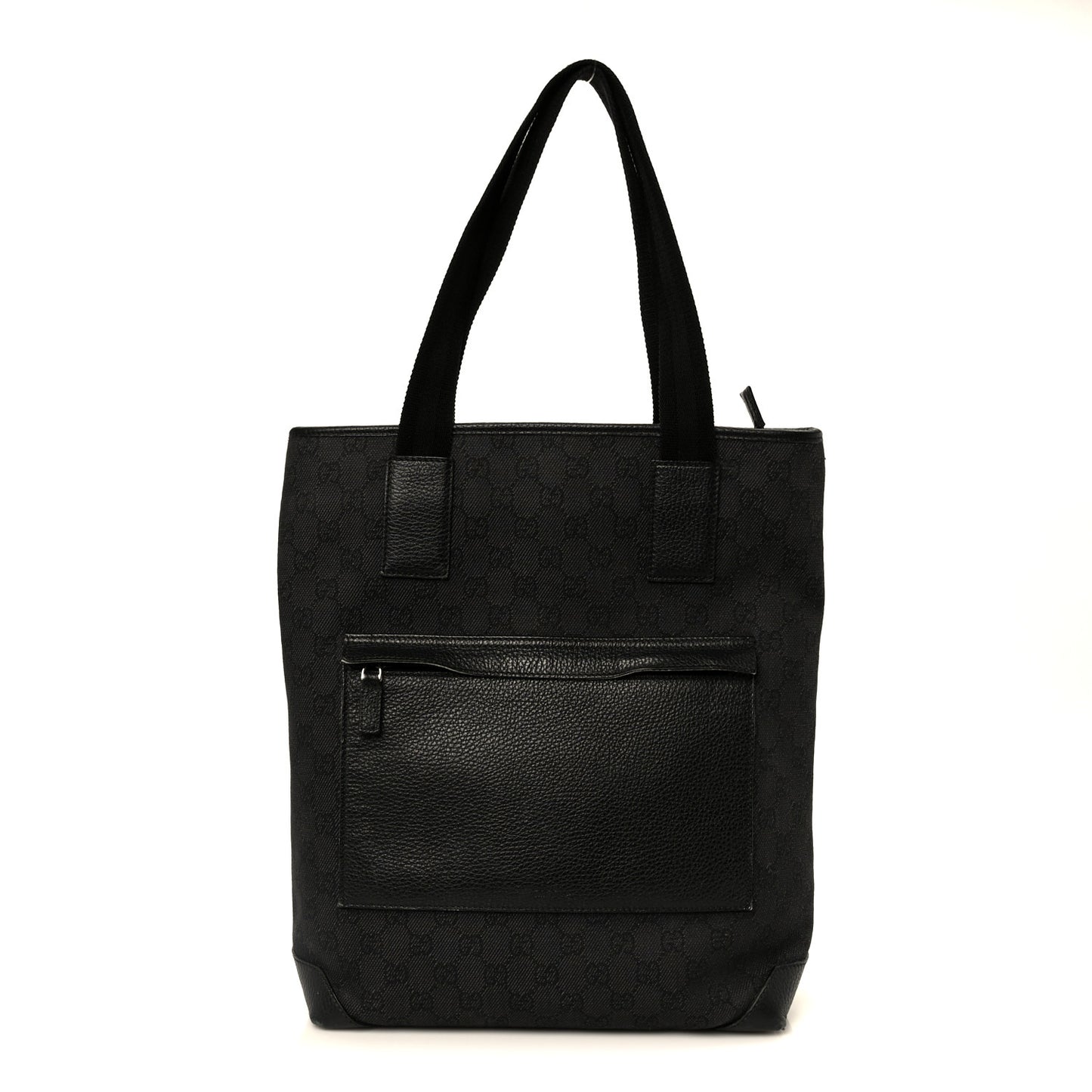 Denim Monogram Tote Bag Black