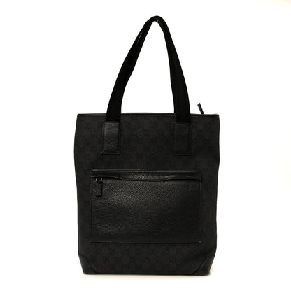 Gucci Denim Monogram Tote Bag Black 1 of 12