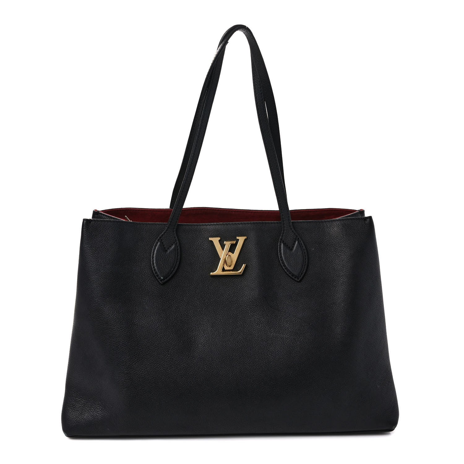 Louis Vuitton Grained Calfskin Lockme Shopper Black 1 of 11