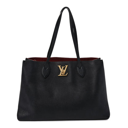 Louis Vuitton Grained Calfskin Lockme Shopper Black 1 of 11