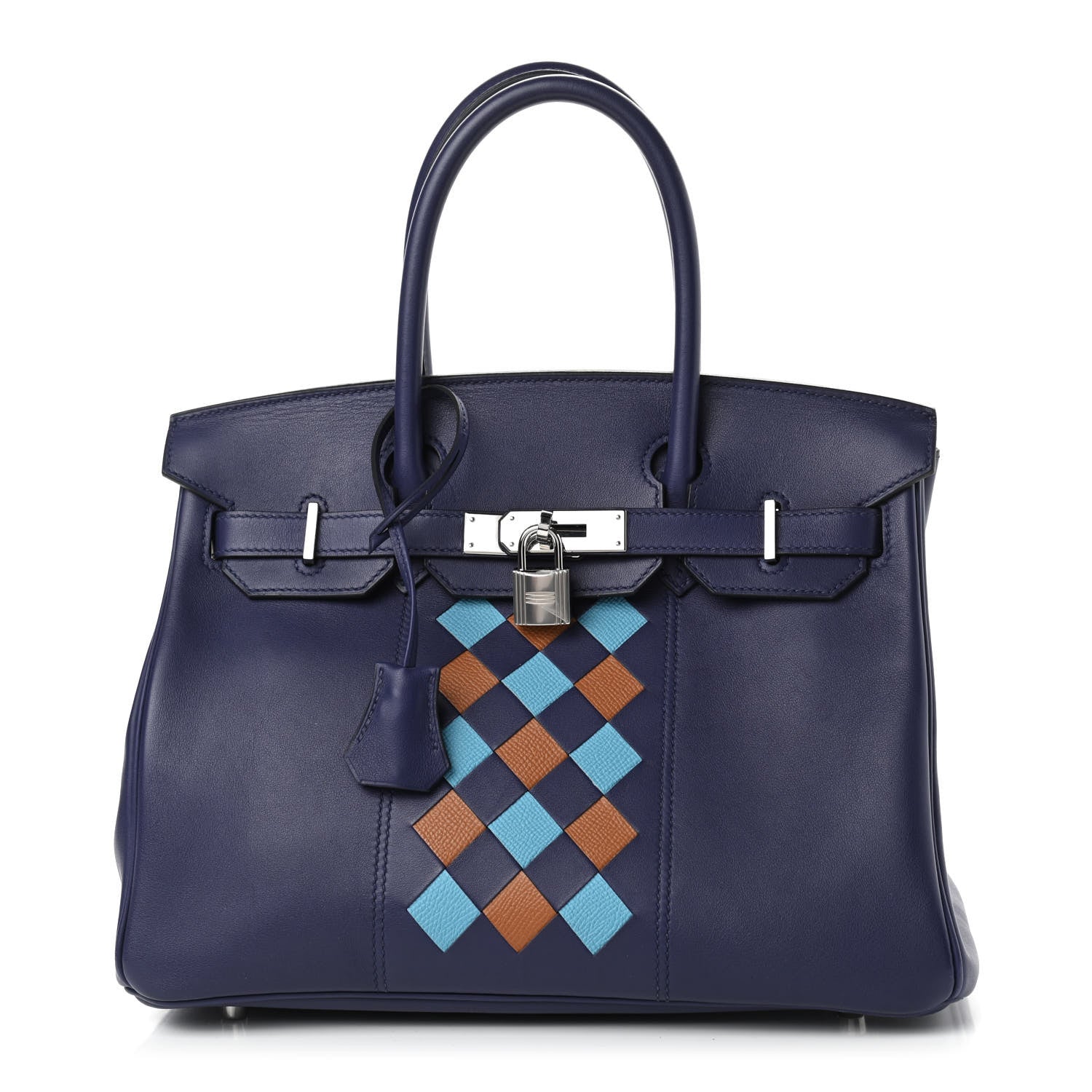 Hermes Swift Epsom Tressage Birkin 30 Bleu Encre Bleu Du Nord Gold 1 of 10