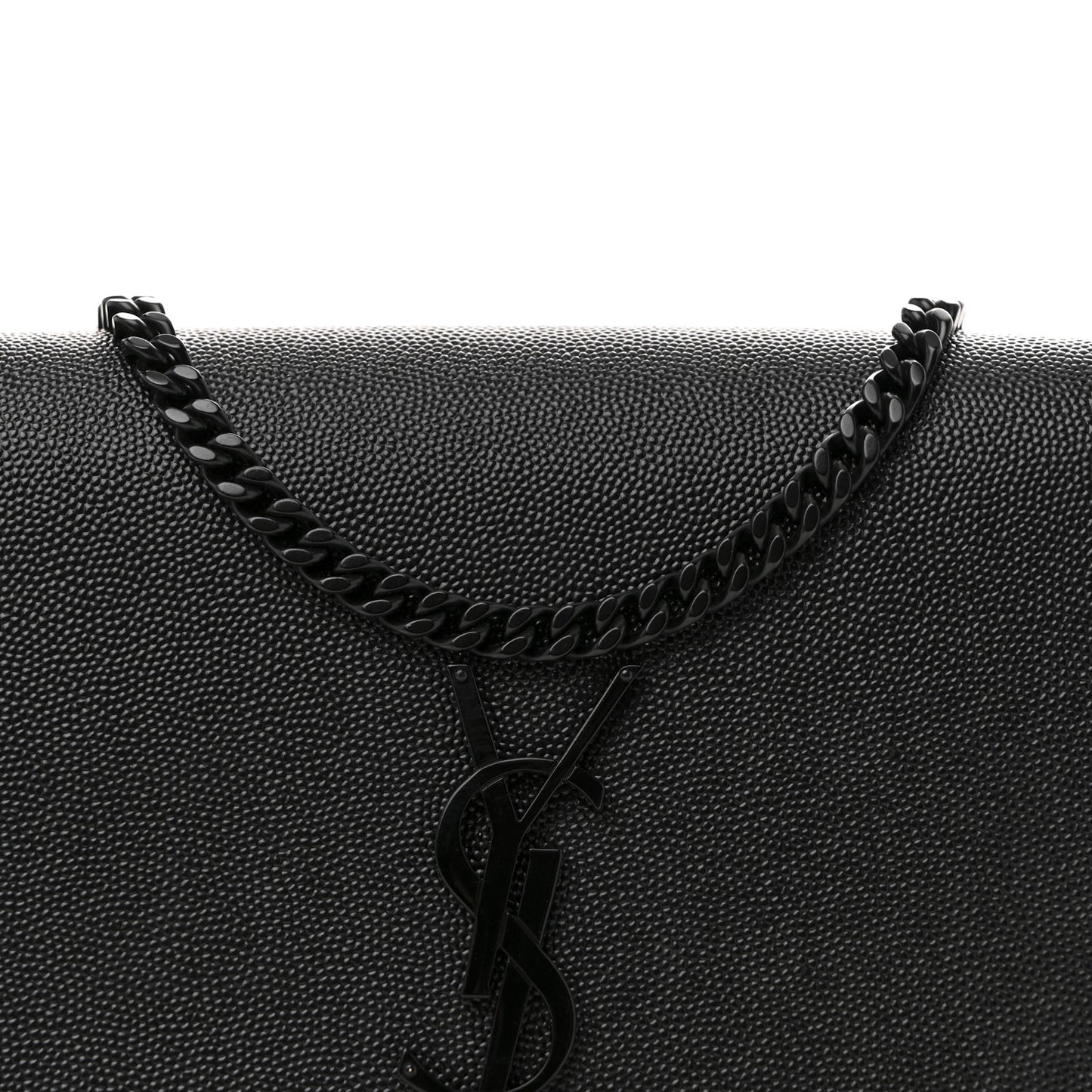 Grain De Poudre Medium Classic Monogram Monochrome Kate Satchel Black
