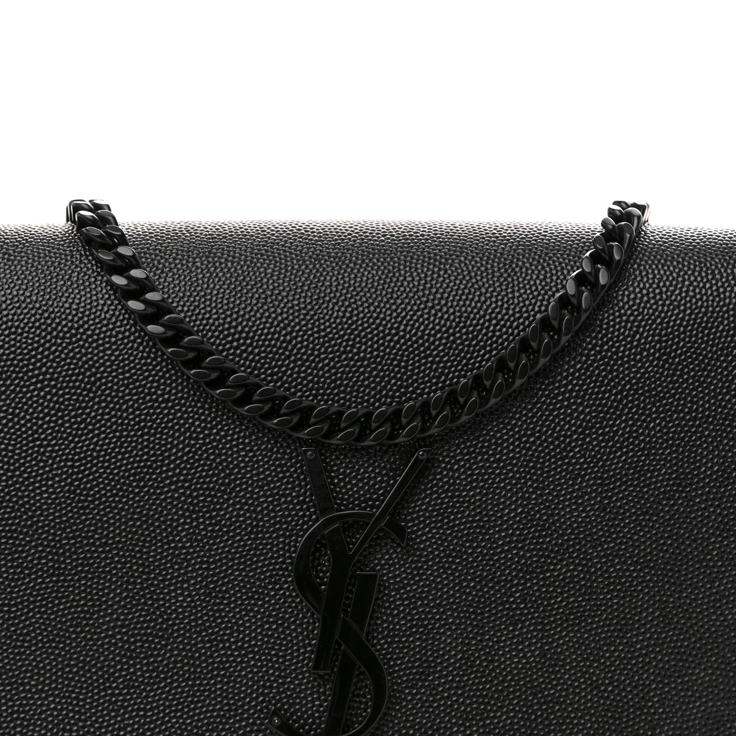 Saint Laurent Grain De Poudre Medium Classic Monogram Monochrome Kate Satchel Black 8 of 13