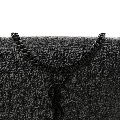 Saint Laurent Grain De Poudre Medium Classic Monogram Monochrome Kate Satchel Black 8 of 13