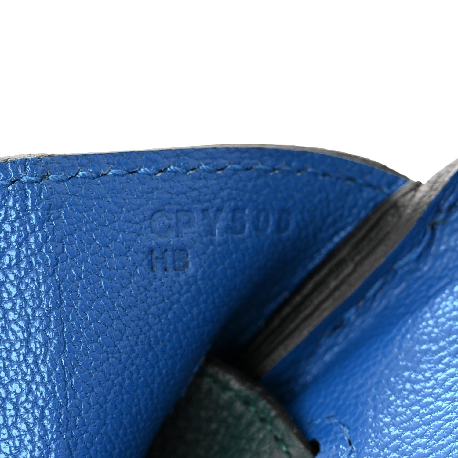 Hermes Togo Swift Officier Birkin 30 Vert Cypress Bleu Zellige 7 of 11